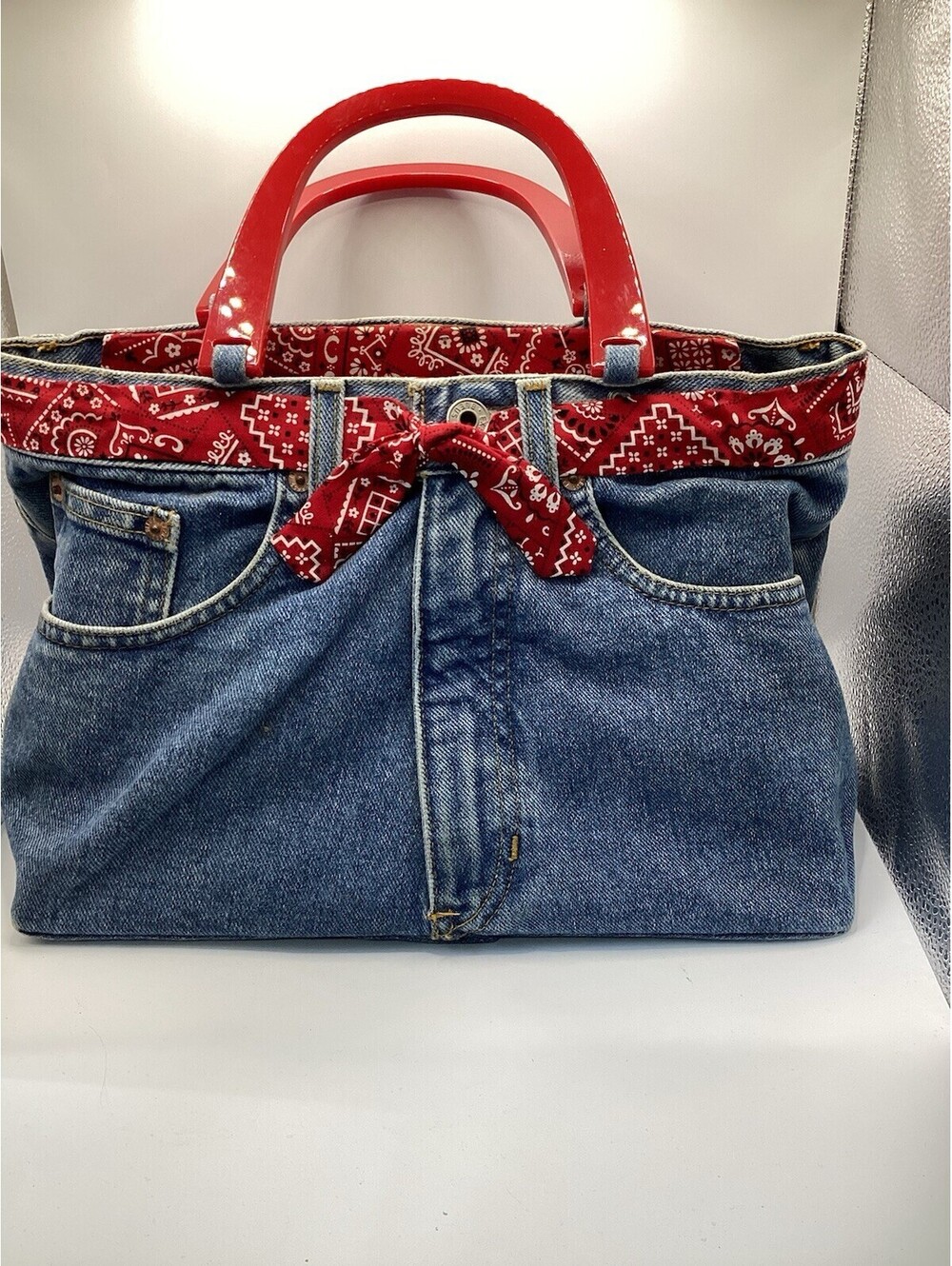 Vintage Levi Jeans Handbag,by RitzRag